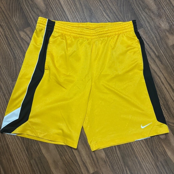 Nike* Y2K Dazzles *Yellow Satin Color & Look Basketball / Track Shorts * M - Picture 3 of 7